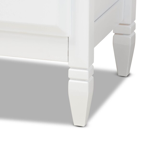 Baxton Studio Naomi and Transitional White Finished Wood 6-Drawer Bedroom Dresser - 168-10823