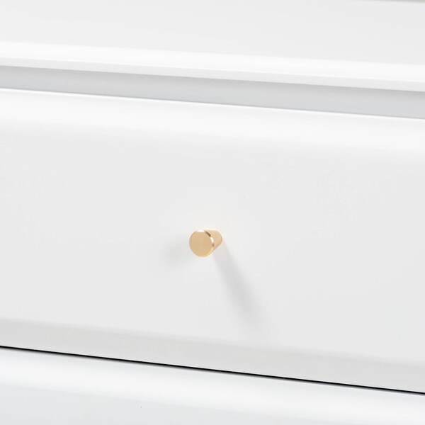 Baxton Studio Naomi and Transitional White Finished Wood 6-Drawer Bedroom Dresser - 168-10823