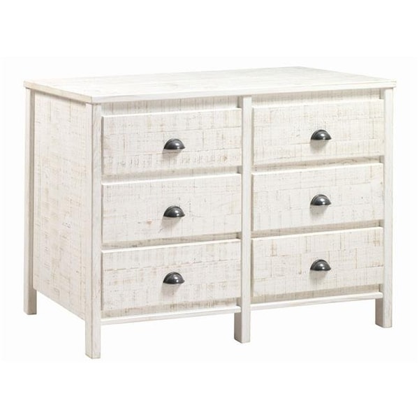 Ecoflex Furniture EcoFlex Furniture BJ409 Baja Six Drawer Dresser - Shabby White - BJ409