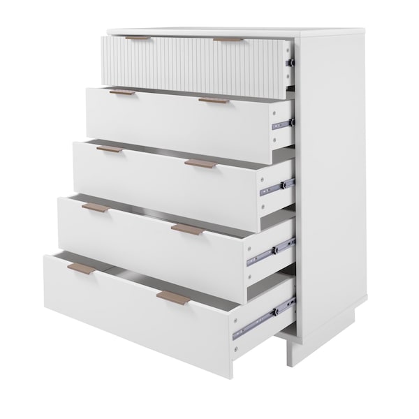 Manhattan Comfort Granville 45.27 Tall Dresser in White - DR-5021