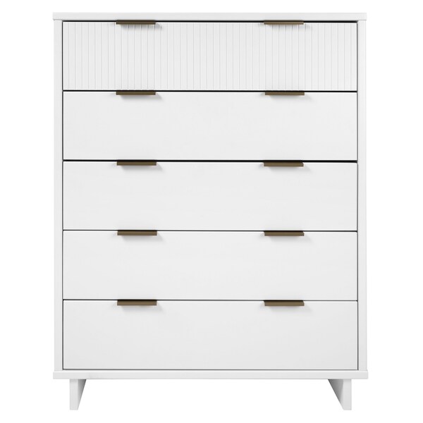 Manhattan Comfort Granville 45.27 Tall Dresser in White - DR-5021