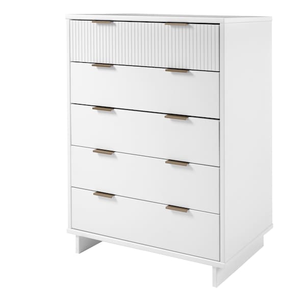 Manhattan Comfort Granville 45.27 Tall Dresser in White - DR-5021