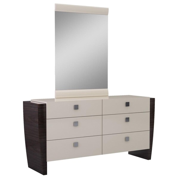 Kd Estanteria Refined High Gloss Dresser, Beige - 34 in. - KD3092222