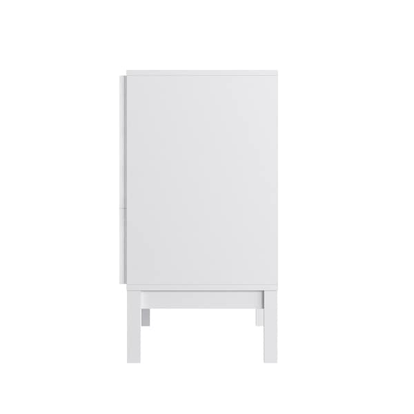 Flash Furniture Dallas Wooden 3-Drawer Dresser for Bedroom, Chest of Drawers for Kids in White - MG-9007-1-3C-WH-GG