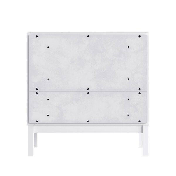 Flash Furniture Dallas Wooden 3-Drawer Dresser for Bedroom, Chest of Drawers for Kids in White - MG-9007-1-3C-WH-GG