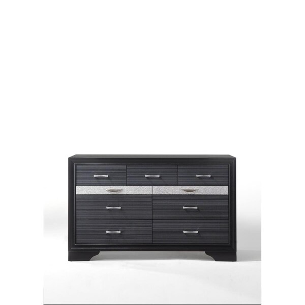 Gfancy Fixtures 17 x 63 x 39 in. Black Wood Dresser - GF3097490
