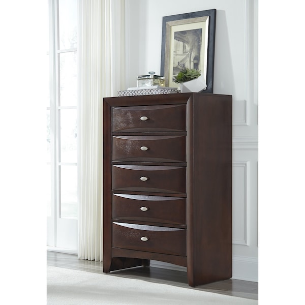 Global Furniture Usa Transitional  Linda New Merlot Chest - 1271