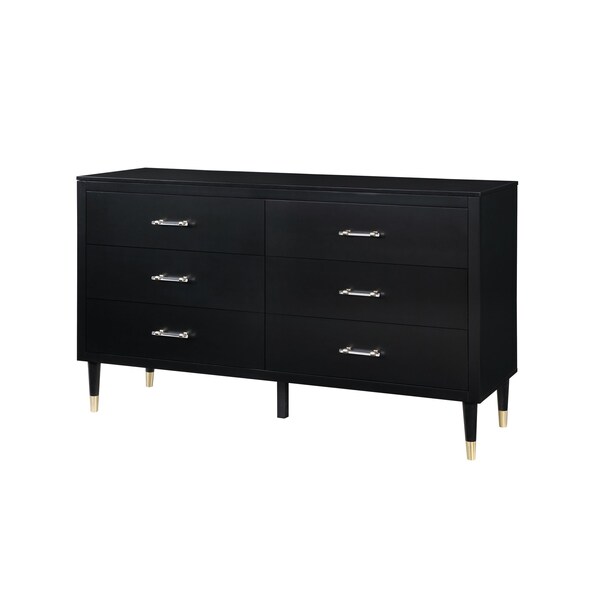 Manhattan Comfort Stanton Dresser in Black - DR-CHKD0602-BK