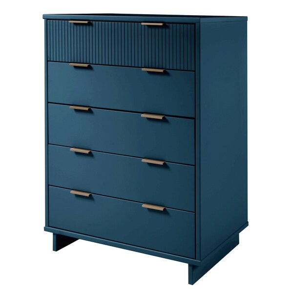 Manhattan Comfort Granville 45.27 Tall Dresser in Midnight Blue - DR-5024