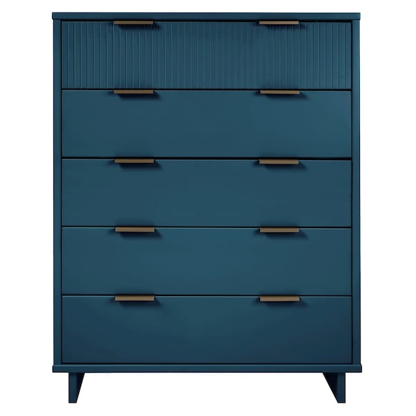 Manhattan Comfort Granville 45.27 Tall Dresser in Midnight Blue - DR-5024