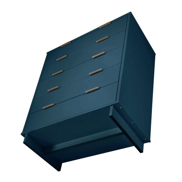 Manhattan Comfort Granville 45.27 Tall Dresser in Midnight Blue - DR-5024