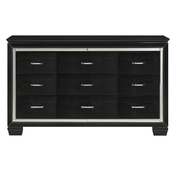 Homelegance Allura Bedroom Dresser, Black - 1916BK-5