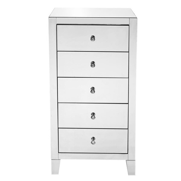Doba-Bnt 24 x 18 x 45 in. 5 Drawer Chest, Clear Mirror - SA2219235