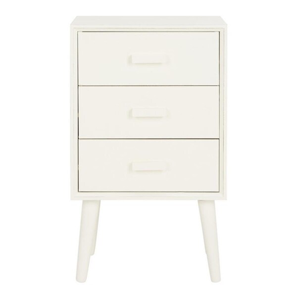 Safavieh 26.8 x 15.8 x 11.8 in. Pomona 3 Drawer Chest; Antique & White - CHS5700A