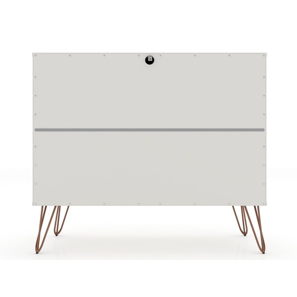 Manhattan Comfort Rockefeller Dresser in Off White (Set of 2) - 2-103GMC8