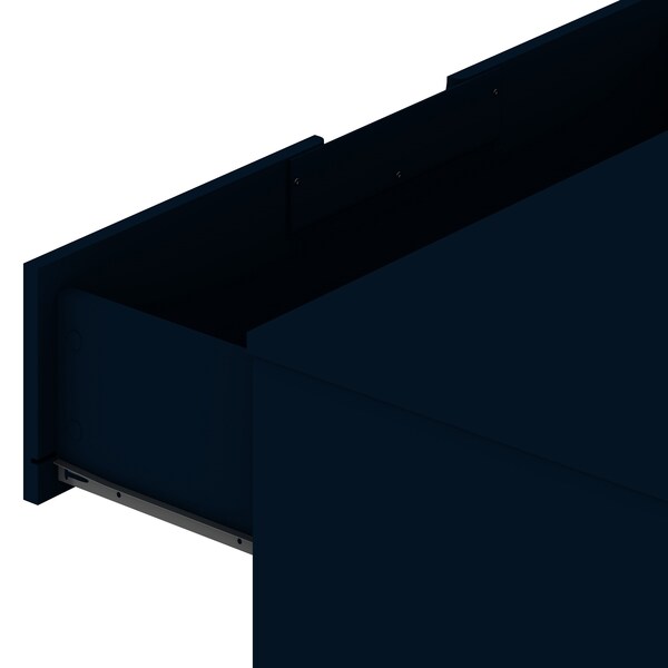 Manhattan Comfort Rockefeller Tall 5-Drawer Dresser and Standard 3-Drawer Dresser in Tatiana Midnight Blue - 180GMC4