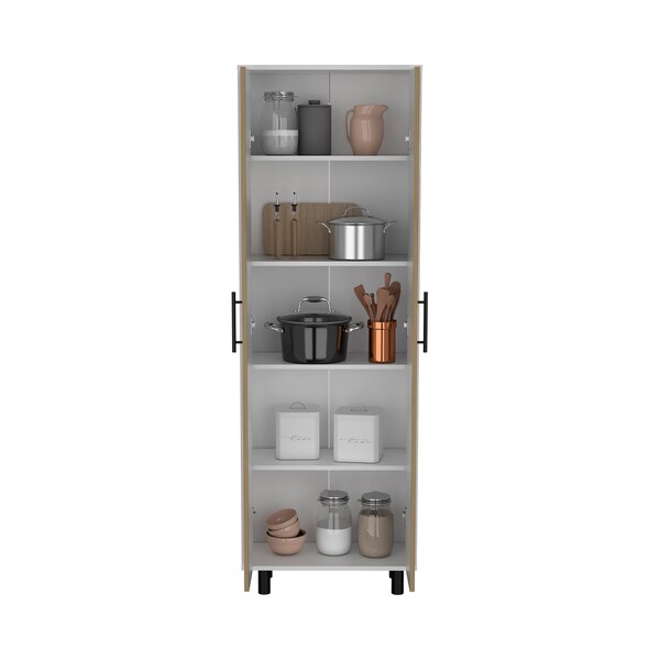 Tuhome Idaho Dresser with 2-Door Cabinets and Drawer, Black - ABM8992