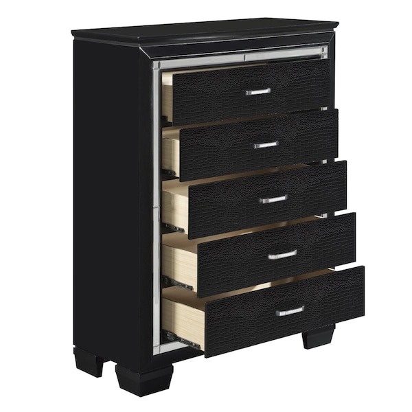 Homelegance Allura Bedroom Chest, Black - 1916BK-9