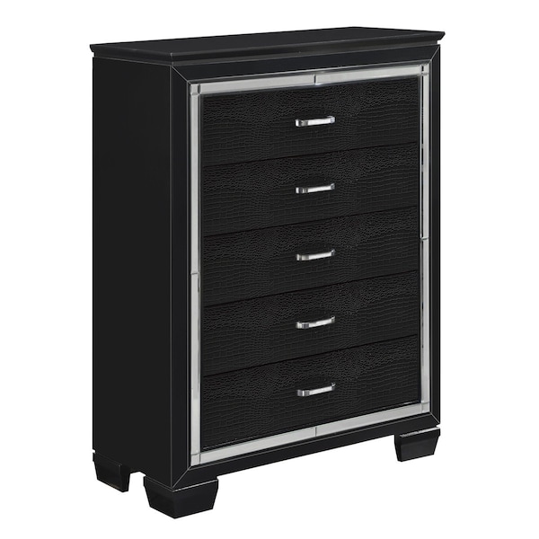 Homelegance Allura Bedroom Chest, Black - 1916BK-9