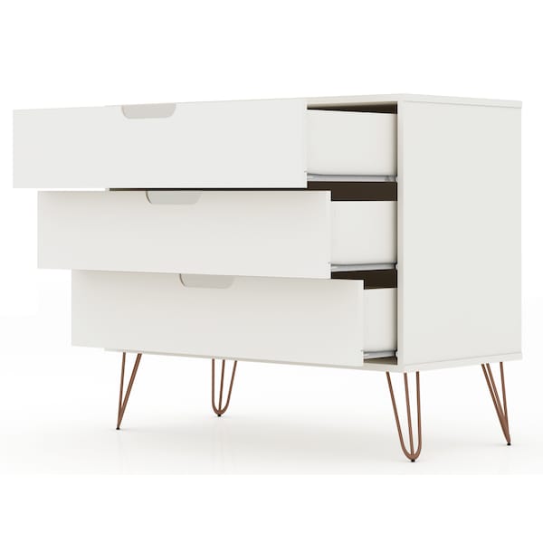 Manhattan Comfort Rockefeller Dresser, White - 103GMC1