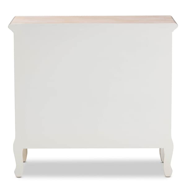 Baxton Studio Amalie White and Oak Finished 4-Drawer Accent Dresser - 160-10240