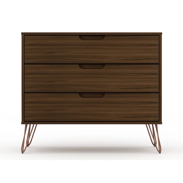 Manhattan Comfort Rockefeller Dresser in Brown (Set of 2) - 2-103GMC5