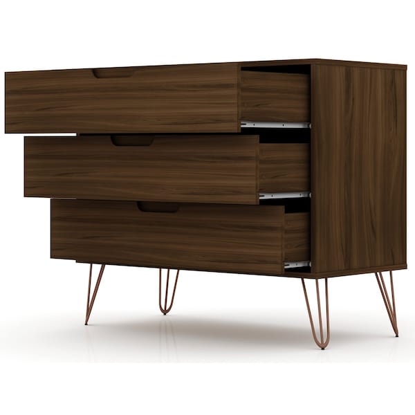 Manhattan Comfort Rockefeller Dresser in Brown (Set of 2) - 2-103GMC5