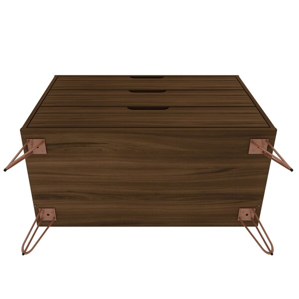 Manhattan Comfort Rockefeller Dresser in Brown (Set of 2) - 2-103GMC5