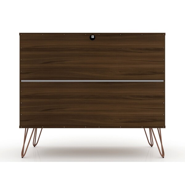 Manhattan Comfort Rockefeller Dresser in Brown (Set of 2) - 2-103GMC5