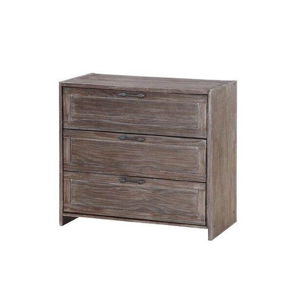 Donco Kids PD-0318BTBS Barn Door 3 Drawer Chest, Brushed Shadow - PD_0318BTBS