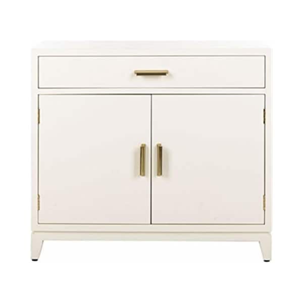 Safavieh Nigel 2 Door 1 Drawer Chest; White & Brass - 29 x 32 x 16 in. - CHS6600A