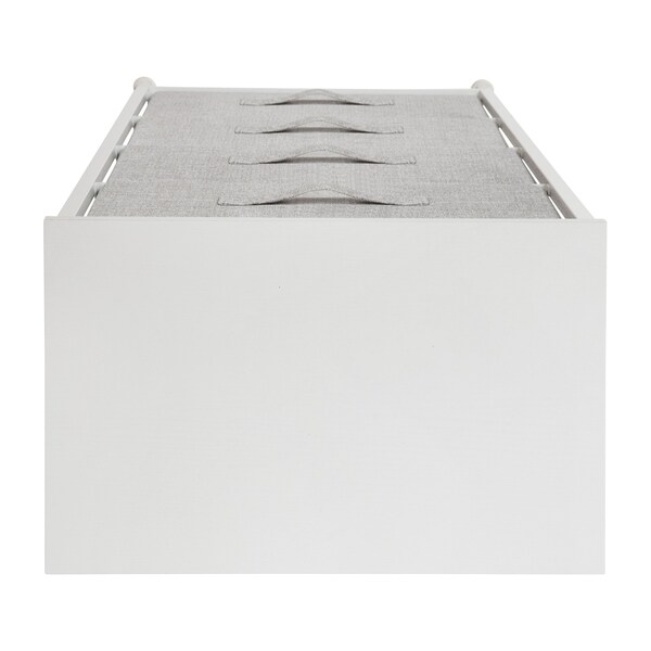 Flash Furniture White/Gray 4 Drawer Storage Dresser Organizer - WX-5L203-X-WH-GR-GG