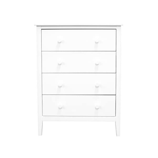 Adeptus Adeptus 56148 Solid Pine Wood Easy Pieces 4 Drawer Chest; White - 39.37 x 30 x 15.47 in. - 56148