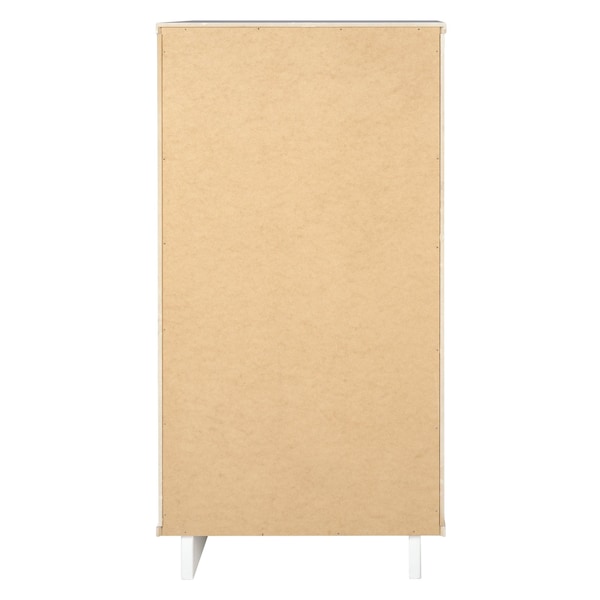 Manhattan Comfort Granville Tall 23.62 Narrow Dresser in White - DR-5001