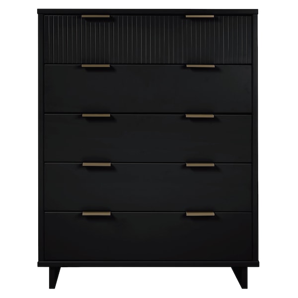 Manhattan Comfort Granville 45.27 Tall Dresser in Black - DR-5022