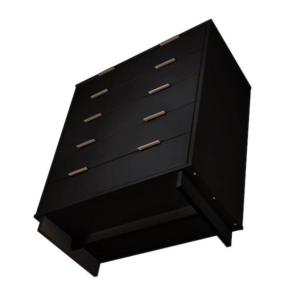 Manhattan Comfort Granville 45.27 Tall Dresser in Black - DR-5022