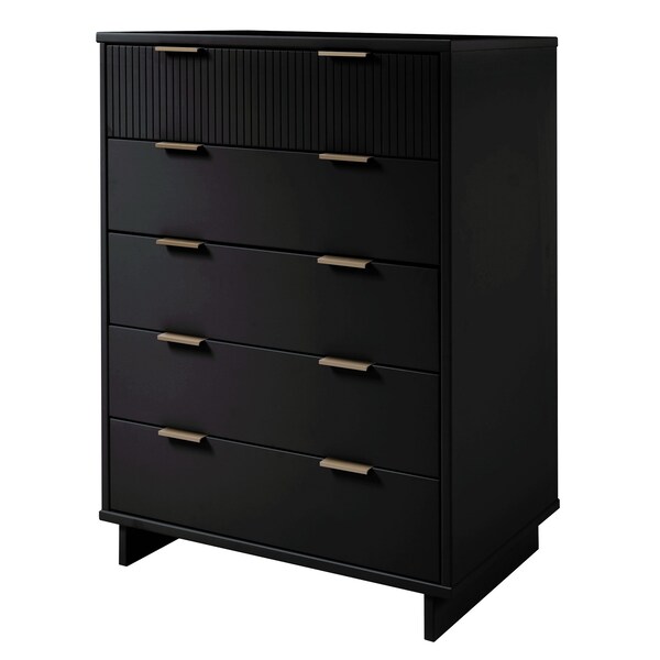 Manhattan Comfort Granville 45.27 Tall Dresser in Black - DR-5022