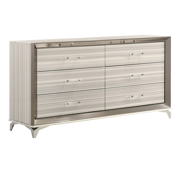 Global Furniture Usa Modern  Zebra Zambrano White Dresser - 2512