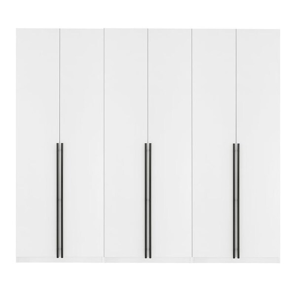 Manhattan Comfort Lee Wardrobe Closet 1.0 in White, 3PK - 3-WC001-WH