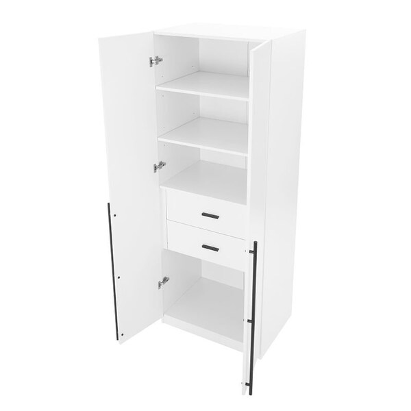 Manhattan Comfort Lee Wardrobe Closet 1.0 in White, 3PK - 3-WC001-WH