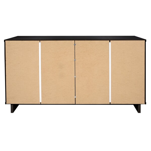 Manhattan Comfort Granville 55.07 Double Wide Dresser in Black - DR-5032