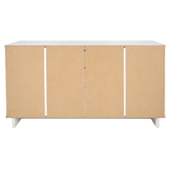 Manhattan Comfort Granville 55.07 Double Wide Dresser in White - DR-5031