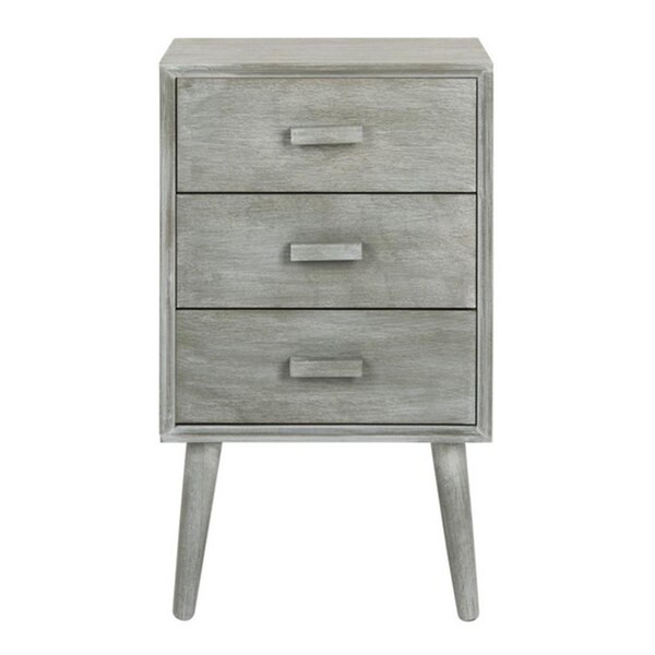 Safavieh 26.8 x 15.8 x 11.8 in. Pomona 3 Drawer Chest; Slate & Grey - CHS5700C