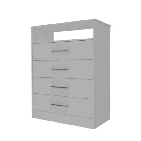 Tuhome Continental Dresser, Superior Top, Four Drawers, One Shelf, White - CLB5569