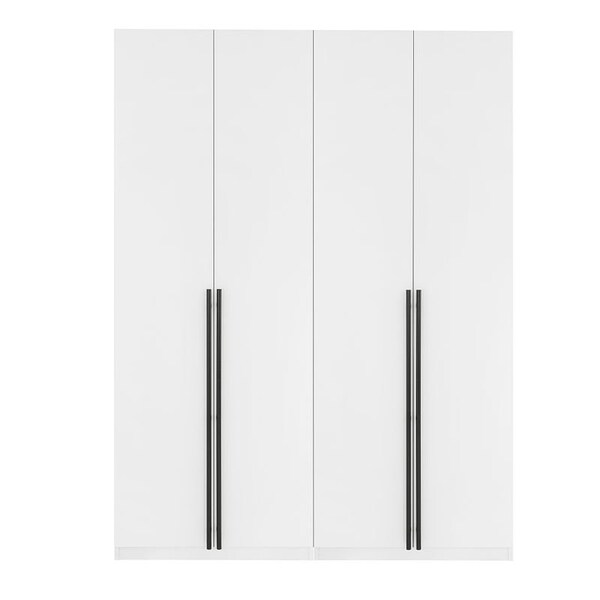 Manhattan Comfort Lee Wardrobe Closet 1.0 in White, 2PK - 2-WC001-WH