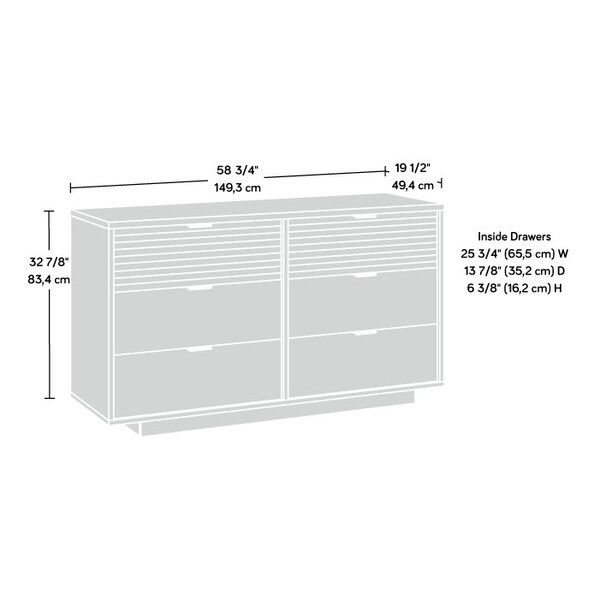 Sauder East Rock 6-Drawer Dresser Ao A2 - 431759