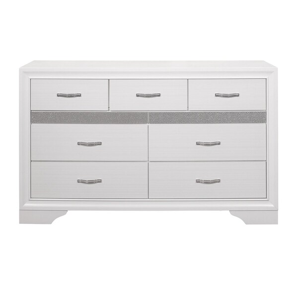 Homelegance Luster Bedroom Dresser, White - 1505W-5