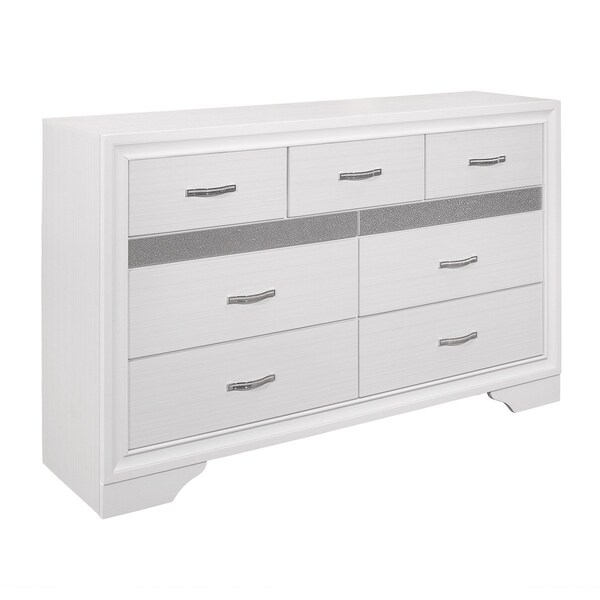 Homelegance Luster Bedroom Dresser, White - 1505W-5