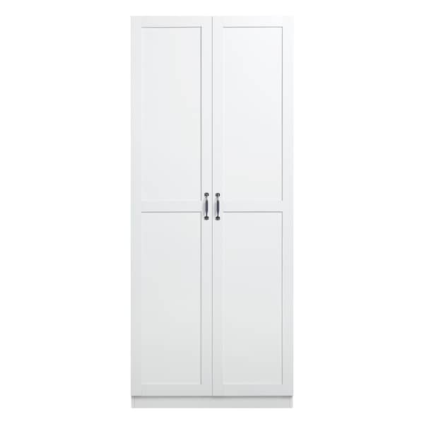 Manhattan Comfort Hopkins Storage Closet 2.0 in White - 2GLF-WH