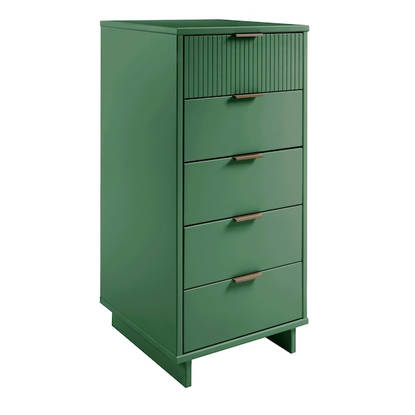 Manhattan Comfort Granville Tall 23.62 Narrow Dresser in Sage Green - DR-5003